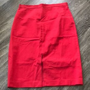 Banana Republic Red Zip Pencil Skirt 16